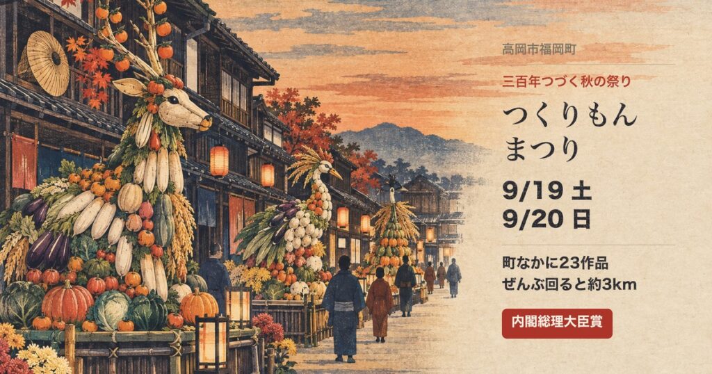 2026年9月19日・20日にひらかれる福岡町つくりもんまつりの案内図