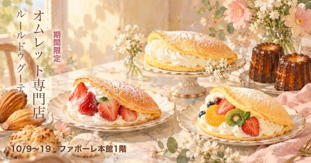 ルールドゥグーテ ファボーレ 期間限定出店 アイキャッチ(イラストはイメージ)