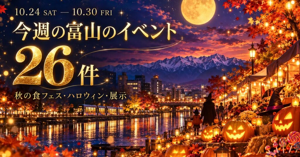 今週の富山のイベント26件 10月24日（土）〜30日（金）