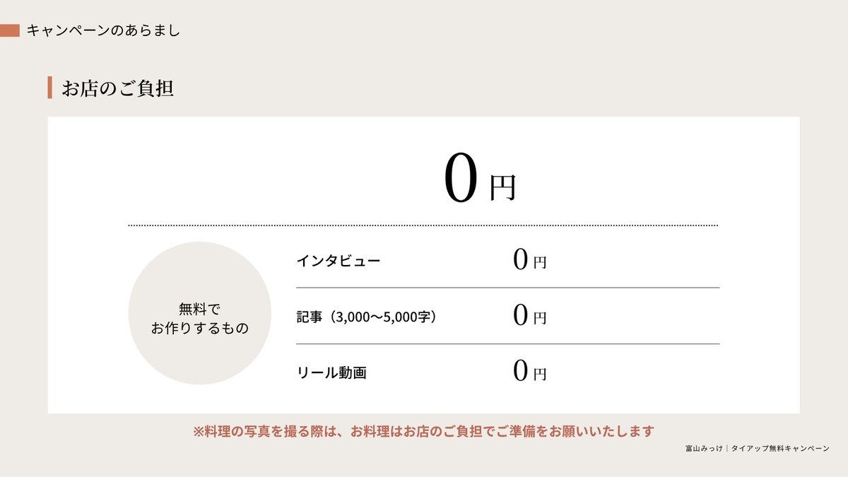 お店のご負担0円 インタビュー・記事・リール動画すべて0円